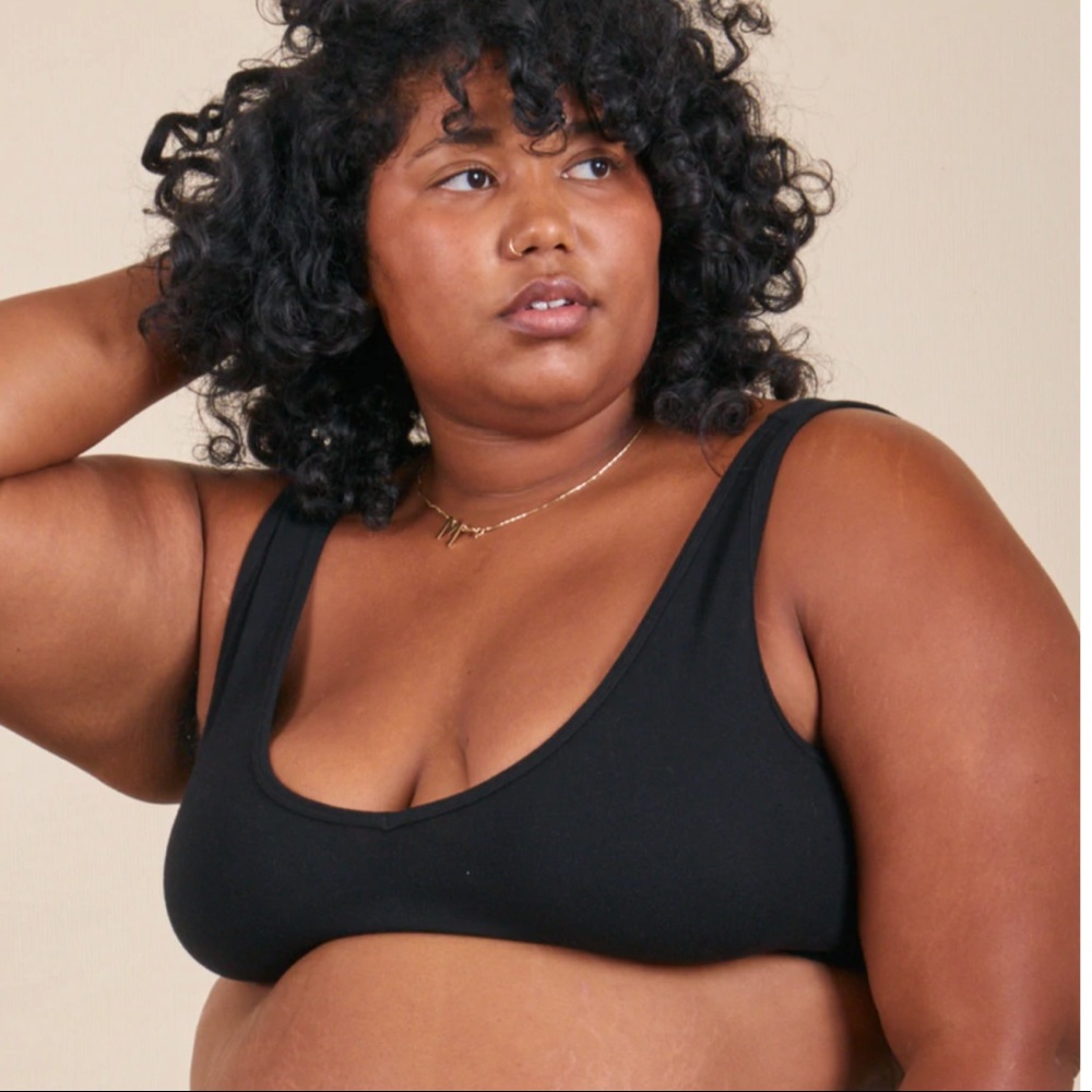 New in Bag Big Bud Press Basic Black Bralette 2XL